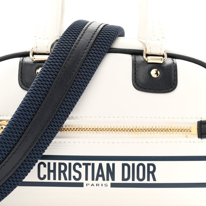 Christian Dior Calfskin Micro Dior Vibe Zip Bowling Bag White 8 of 11