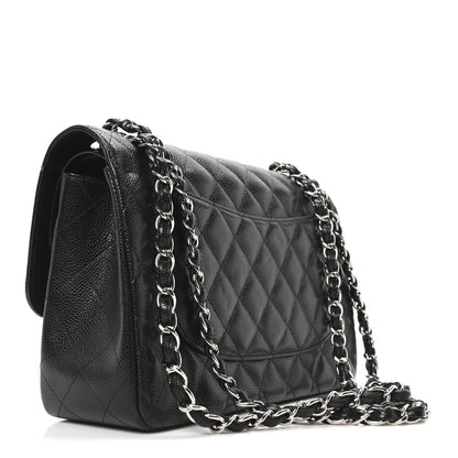 Chanel Caviar Quilted Jumbo Double Flap Black 3 of 11