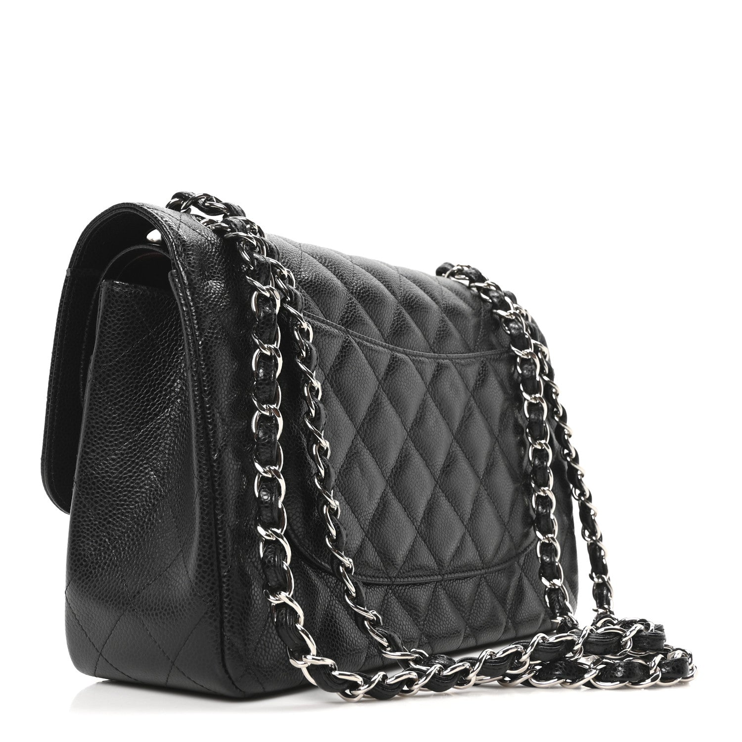 Chanel Caviar Quilted Jumbo Double Flap Black 3 of 11