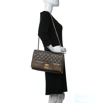 Chanel Calfskin Quilted Jumbo Soft Elegance Flap Brown 2 of 9