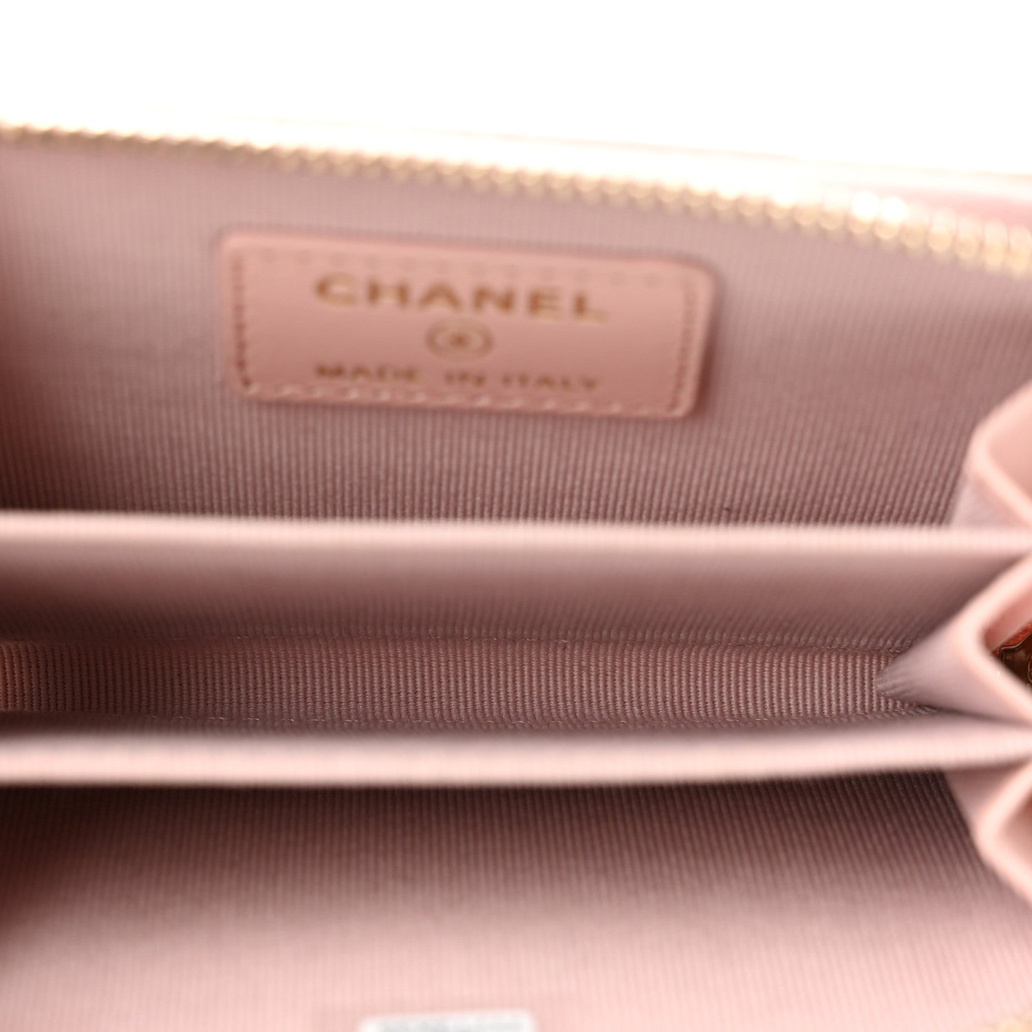 Chanel Lambskin Quilted Chanel 19 Zip Around Coin Purse Wallet Light Pink 5 of 7