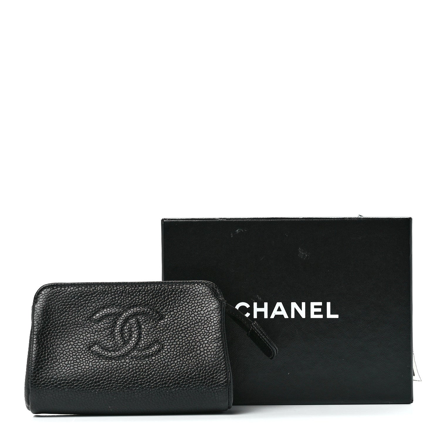 Chanel Caviar Timeless CC Cosmetic Pouch Bag Black 11 of 11