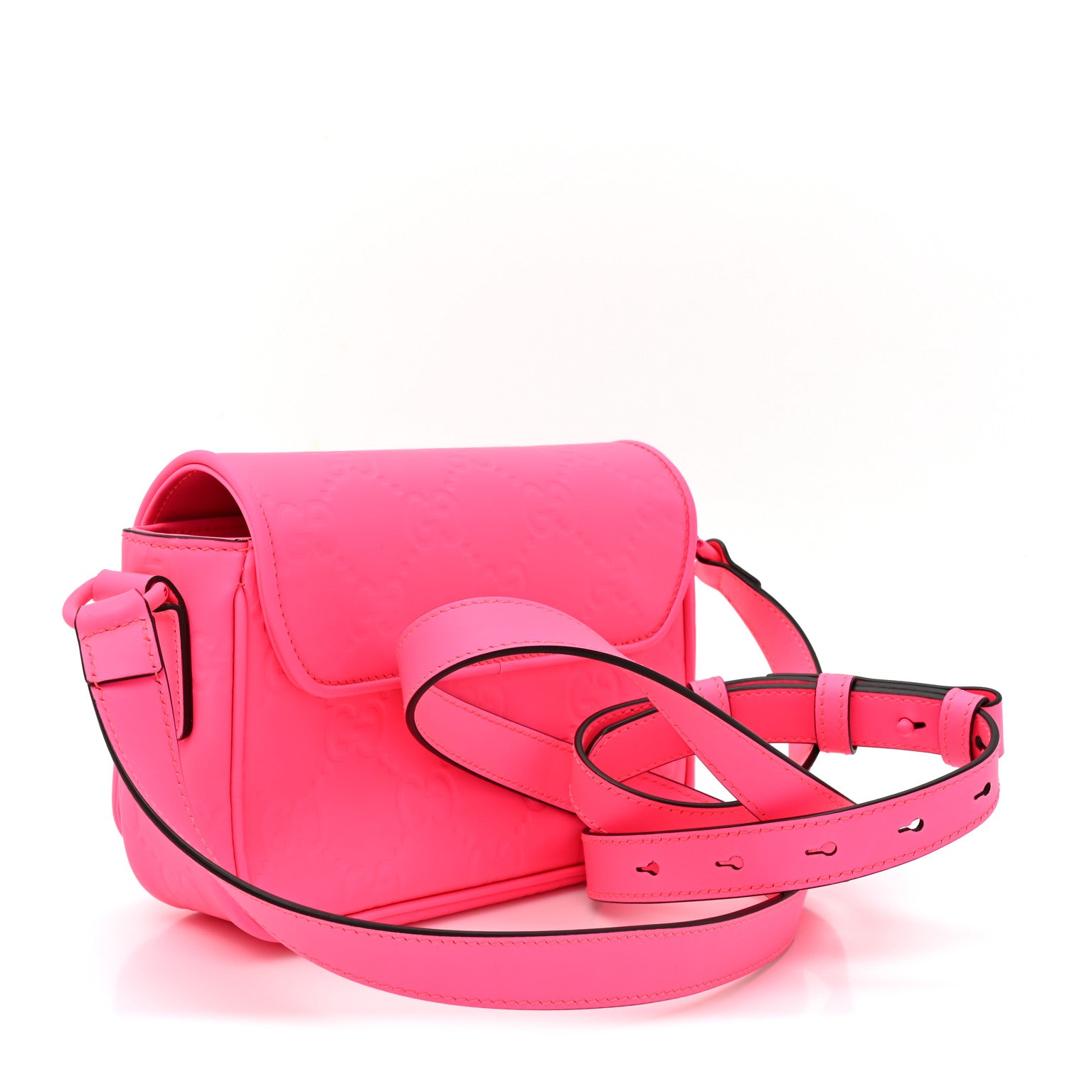 Gucci Calfskin GG Rubber effect Super Mini Bag  Pink 3 of 10