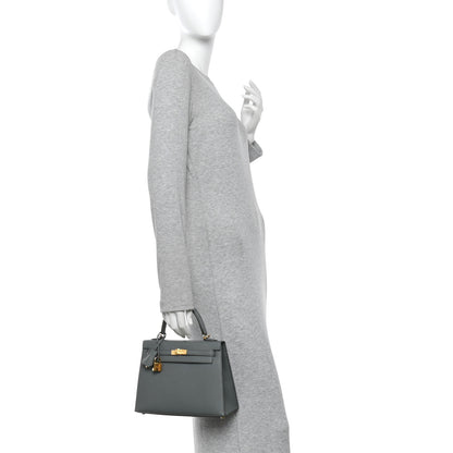 Hermes Epsom Kelly Sellier 25 Vert Amande 2 of 11