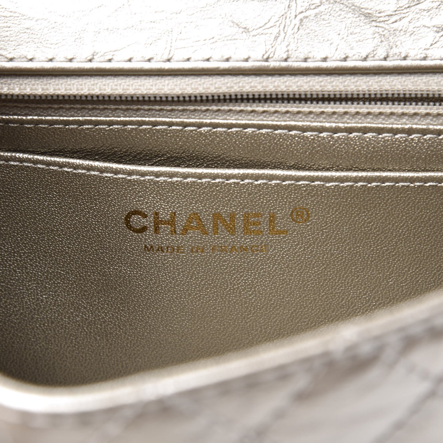 Aged Calfskin Quilted 2.55 Reissue Mini Flap Light Gold