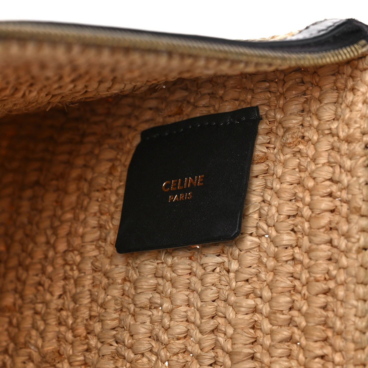 Celine Raffia Sequin Large Pouch Black 6 of 7