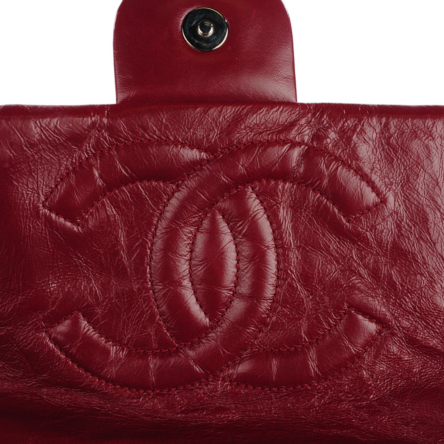 Chanel Glazed Calfskin Twisted Maxi Flap Red 5 of 8