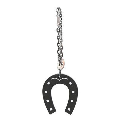 Hermes Epsom Lucky Horseshoe Key Ring Graphite Orange 1 of 4