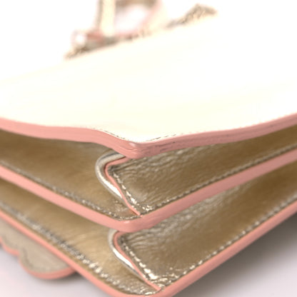 Fendi Vitello Catalan Mirror Scalloped Multi Studded Small Kan I Shoulder Bag Champagne 10 of 12