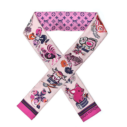Louis Vuitton Silk Monogram Superstition Bandeau Rose 1 of 5