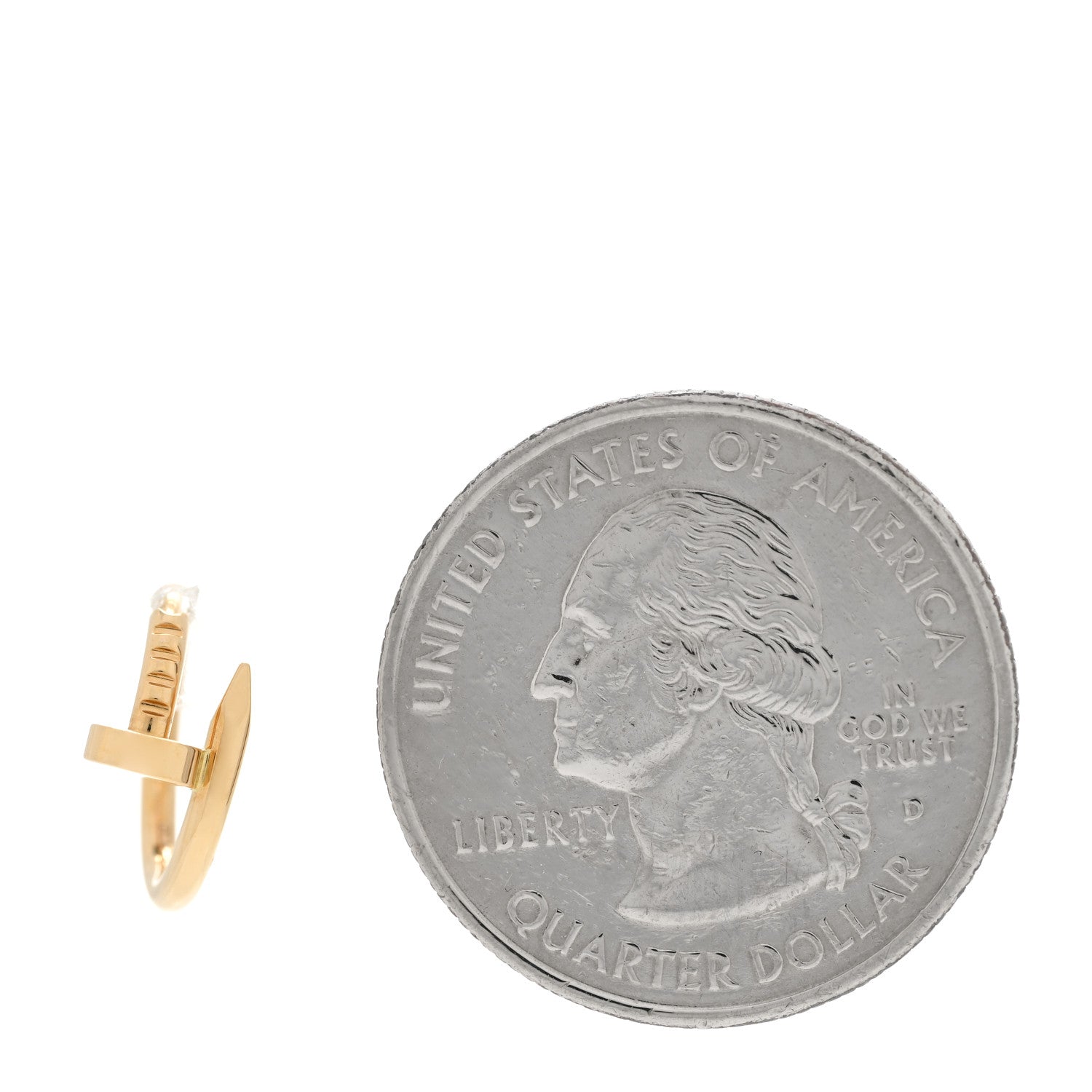 Cartier 18K Yellow Gold Juste Un Clou Single Hoop Earring 2 of 6