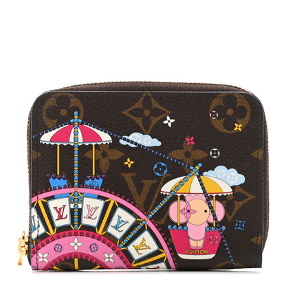 Louis Vuitton Monogram 2020 Christmas Animation Big Wheel Zippy Coin Purse Rose Ballerine 1 of 8