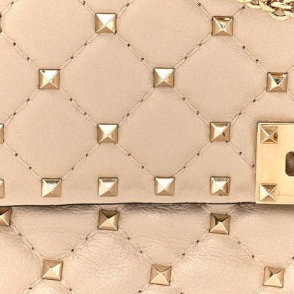 Valentino Garavani Lambskin Medium Rockstud Spike Shoulder Bag Poudre 7 of 10