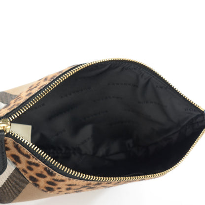 Burberry House Check Calf Hair Leopard Print Peyton Crossbody Clutch Bag 9 of 13