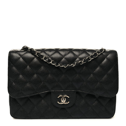 Chanel Caviar Quilted Jumbo Double Flap Black 1 of 10