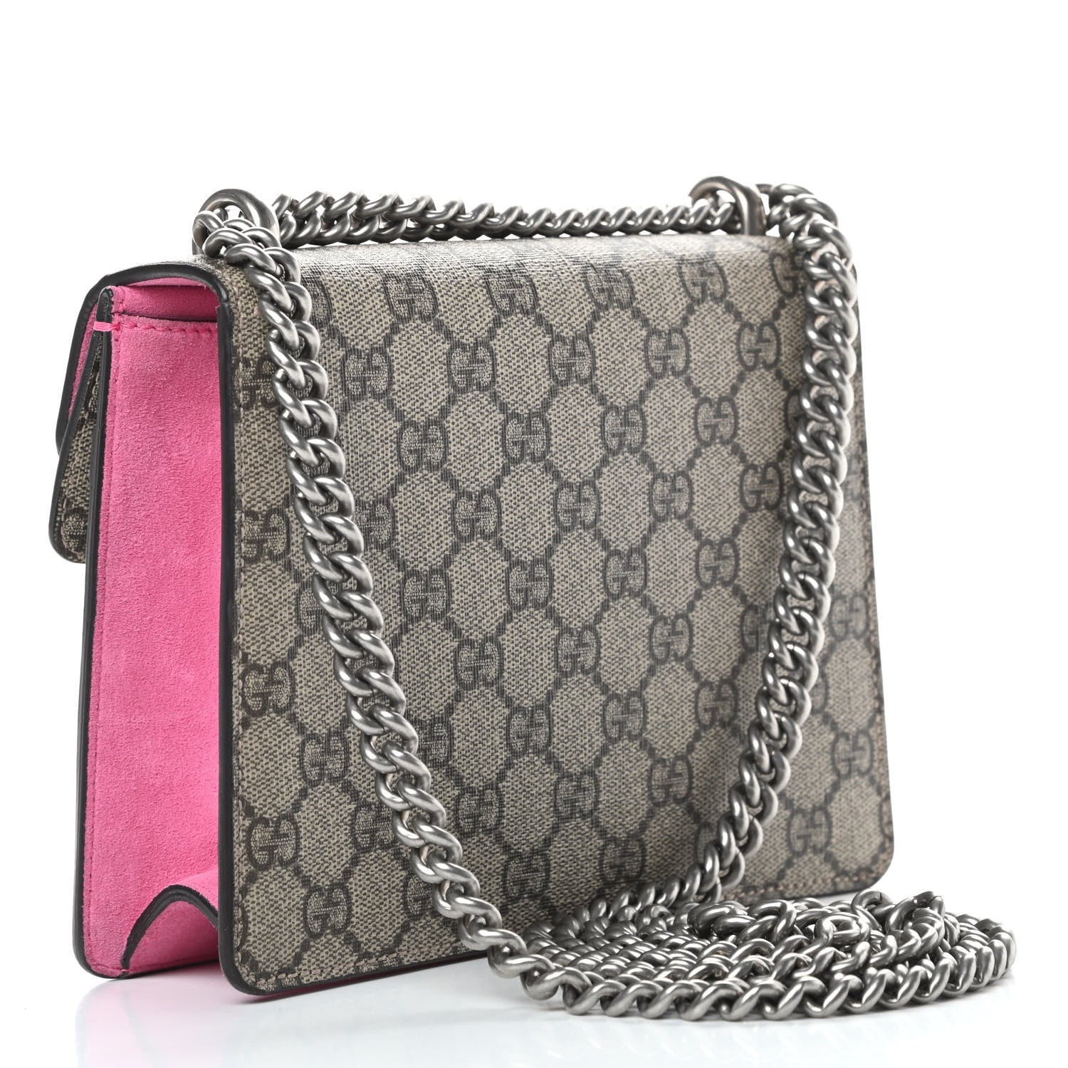 Gucci GG Supreme Monogram Mini Dionysus Shoulder Bag Pink 3 of 14