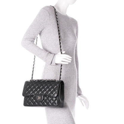 Chanel Caviar Quilted Jumbo Double Flap Black 2 of 8