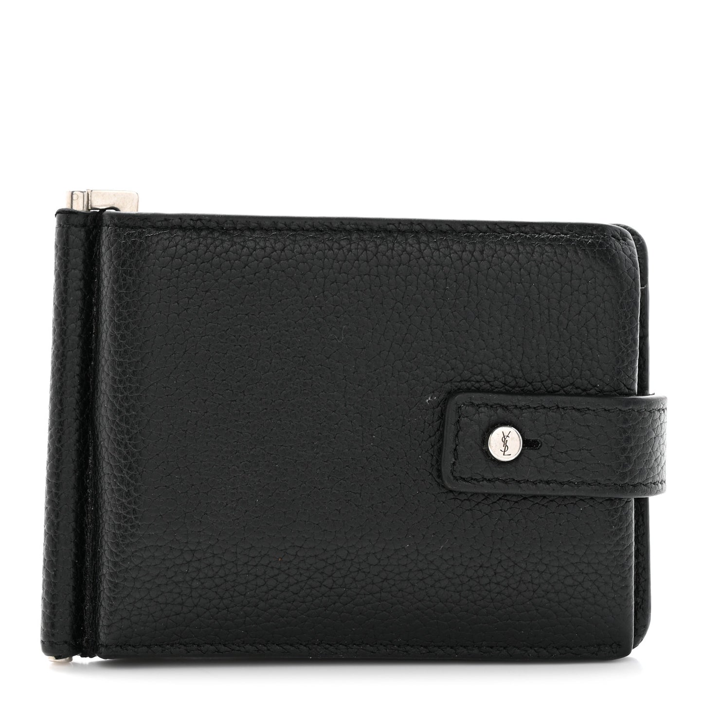 Grained Calfskin Sac De Jour Compact Wallet Black