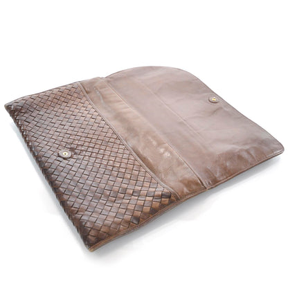 Bottega Veneta Vintage Intrecciato Clutch Brown 4 of 7