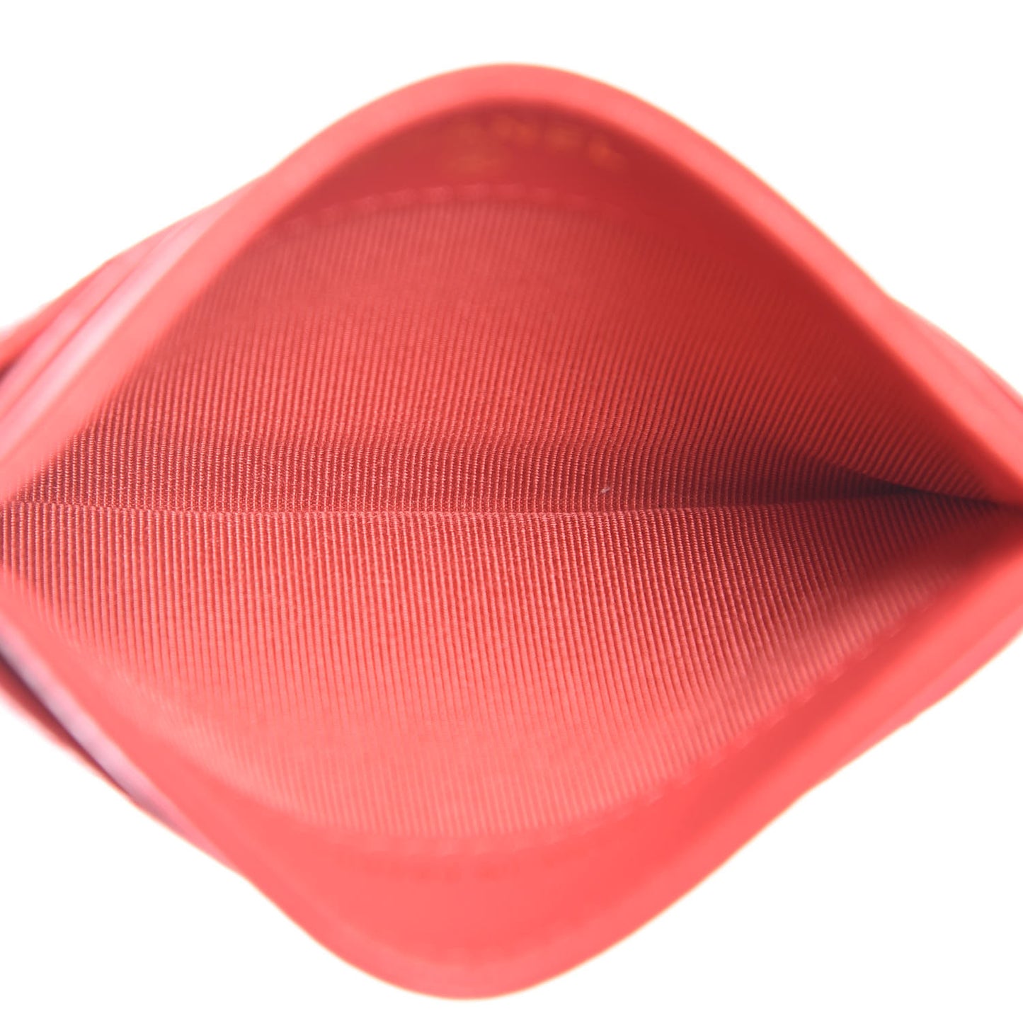 Lambskin Quilted Card Holder Red