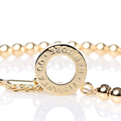 Tiffany 18K Yellow Gold 4mm Beads Toggle Bracelet 4 of 4
