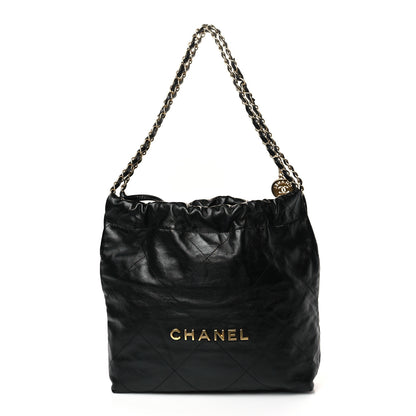 Chanel Shiny Calfskin Quilted Small Chanel 22 Black 3 of 10
