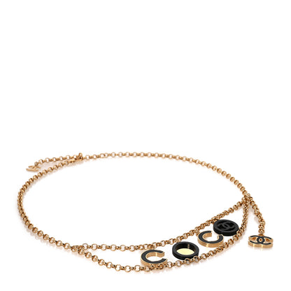 Chanel Lambskin Enamel CC Chain Belt Black 1 of 6