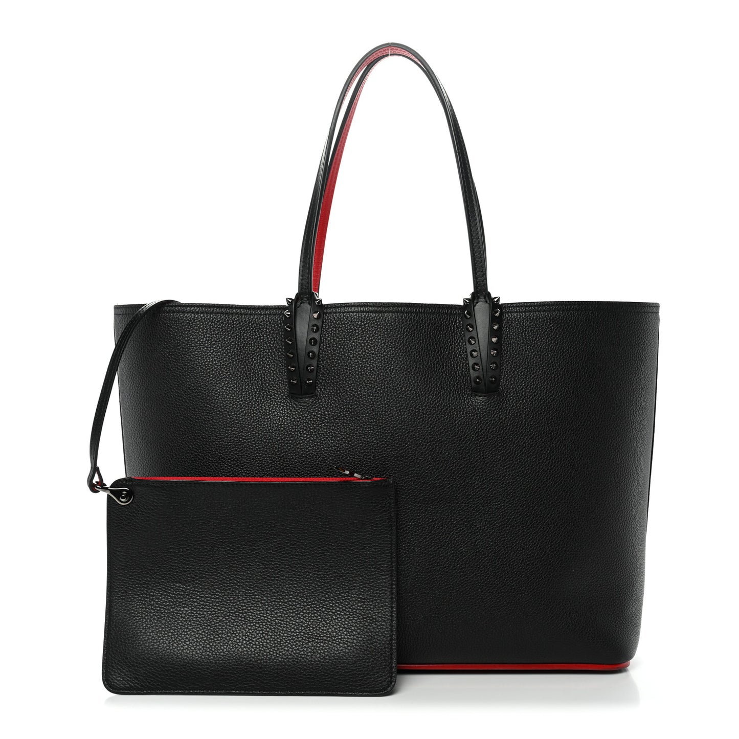 Calfskin Spikes East West Cabata Tote Black