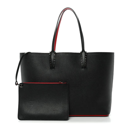 Christian Louboutin Calfskin Spikes East West Cabata Tote Black 3 of 12