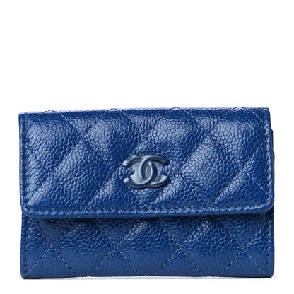 Chanel Caviar Quilted Incognito Flap Card Holder Blue 1 of 5