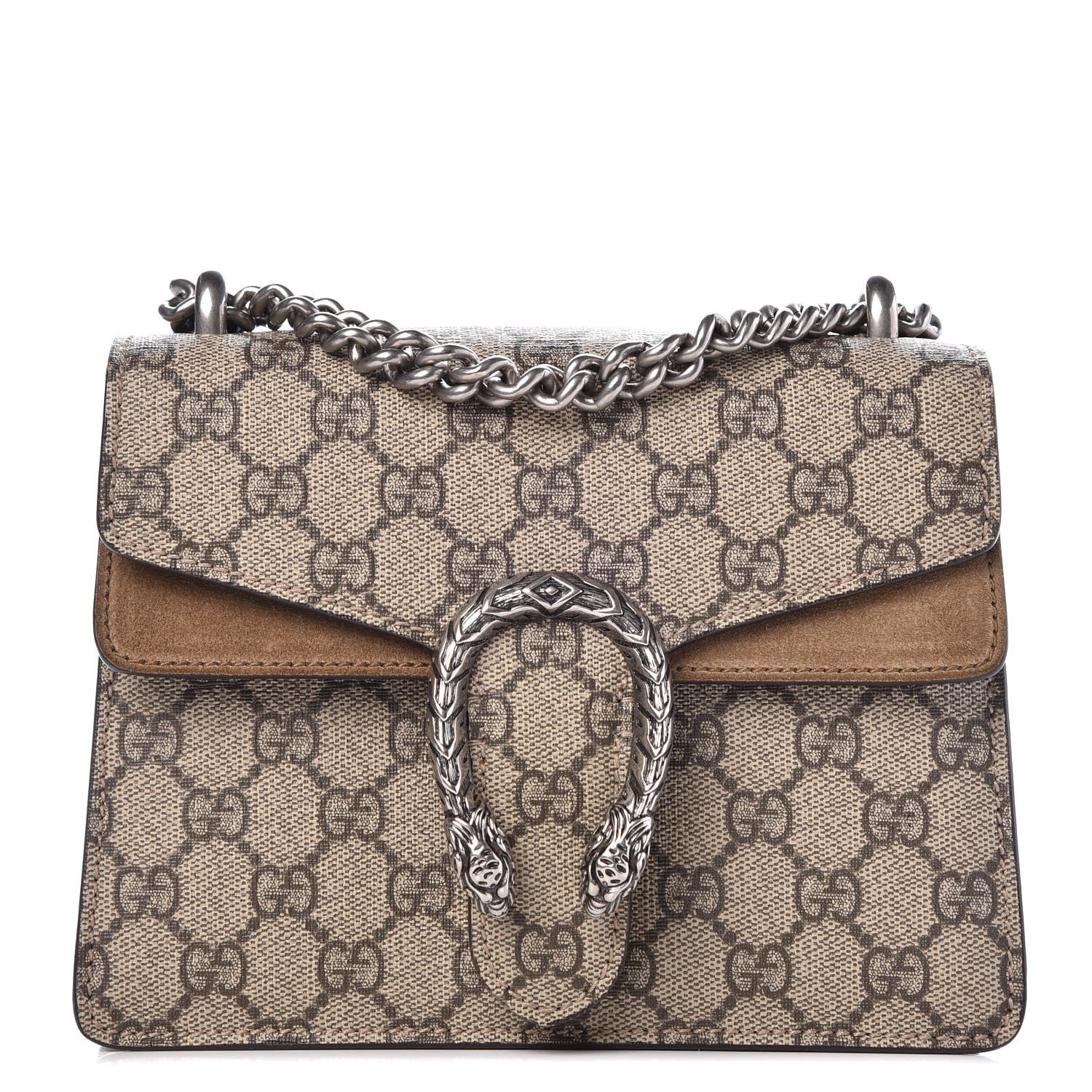 Gucci GG Supreme Monogram Mini Dionysus Shoulder Bag Taupe 1 of 10