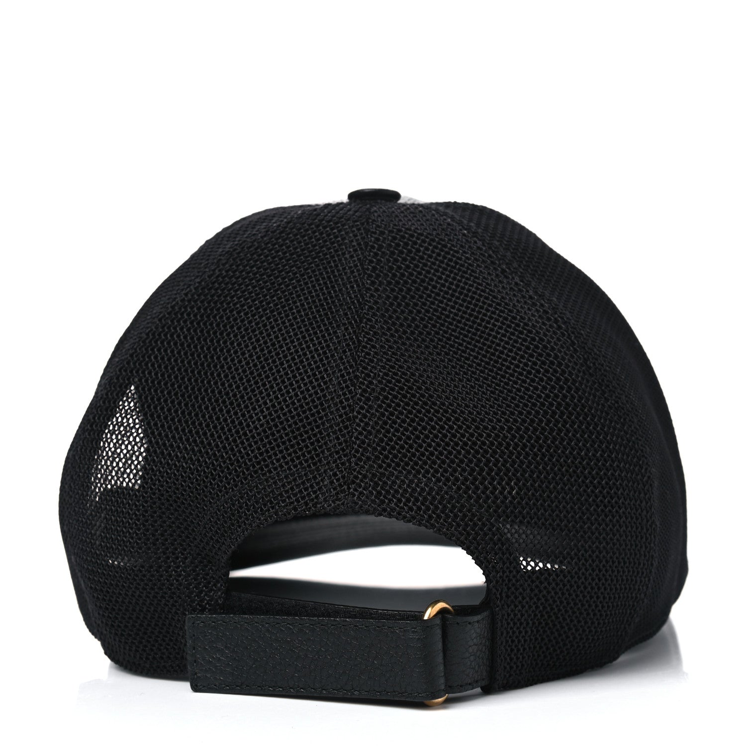 Gucci Grained Calfskin Logo Baseball Hat L Black 3 of 4