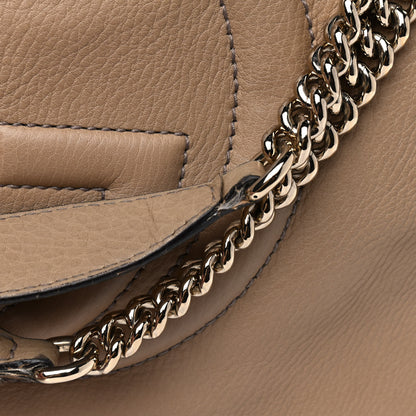 Gucci Pebbled Calfskin Large Soho Chain Shoulder Bag Nude 16 of 21