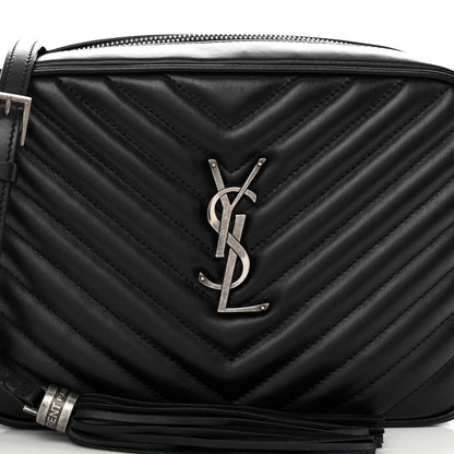 Saint Laurent Calfskin Matelasse Monogram Lou Camera Bag Black 7 of 9