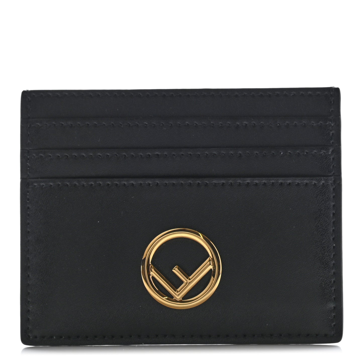 Vitello Liberty Lucido F is Fendi Card Holder Black