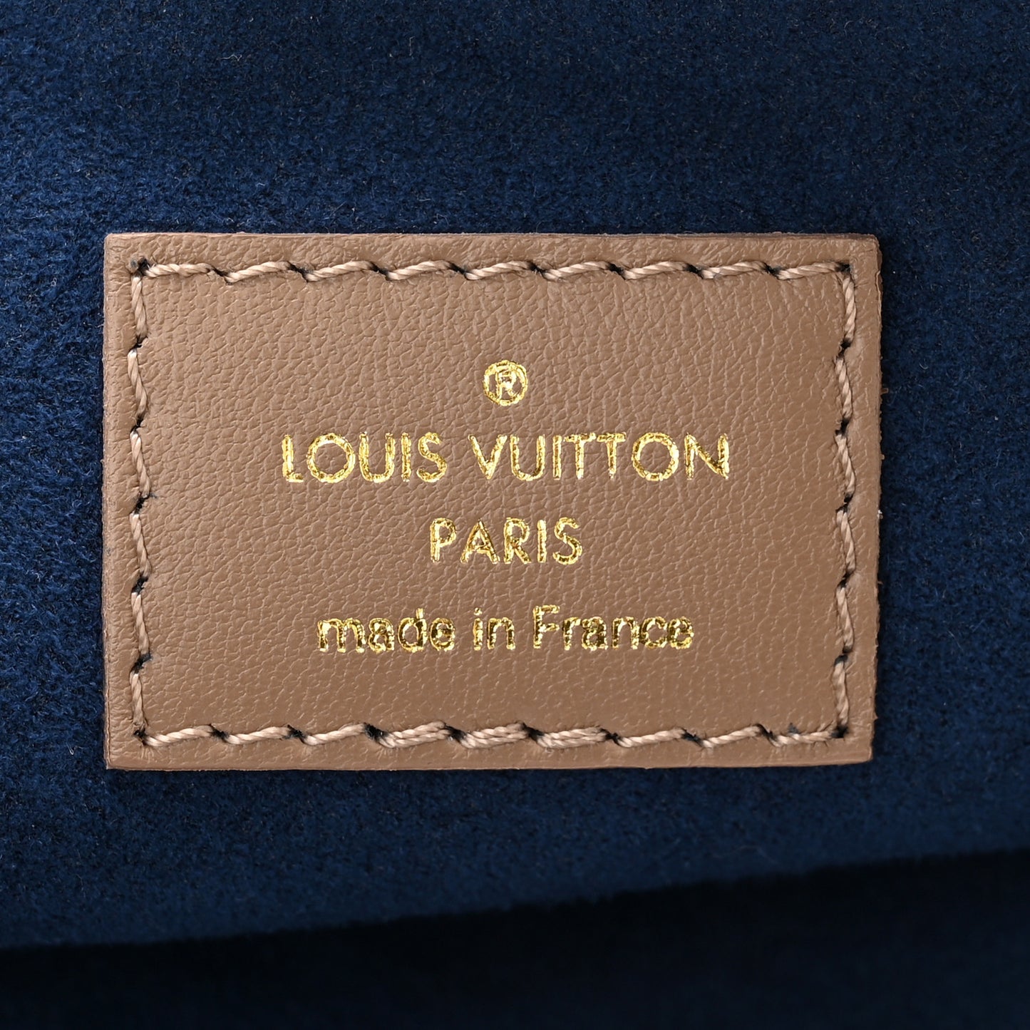 Lambskin Embossed Monogram Coussin MM Taupe