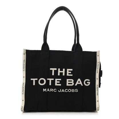 Marc Jacobs Jacquard Large The Traveler Tote Bag Black 1 of 9