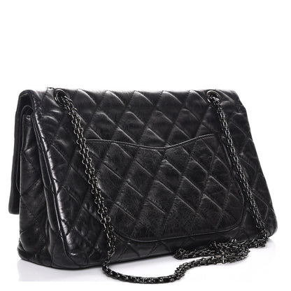 Chanel Glazed Calfskin Quilted 2.55 Reissue 227 Flap So Black 3 of 9