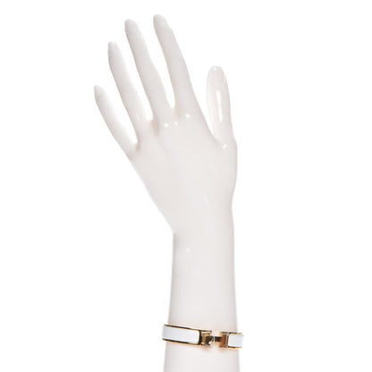 Hermes Enamel Narrow Clic Clac H Bracelet PM White 2 of 6