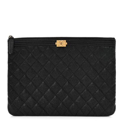 Chanel Caviar Quilted Medium Boy Cosmetic Case Black 1 of 7