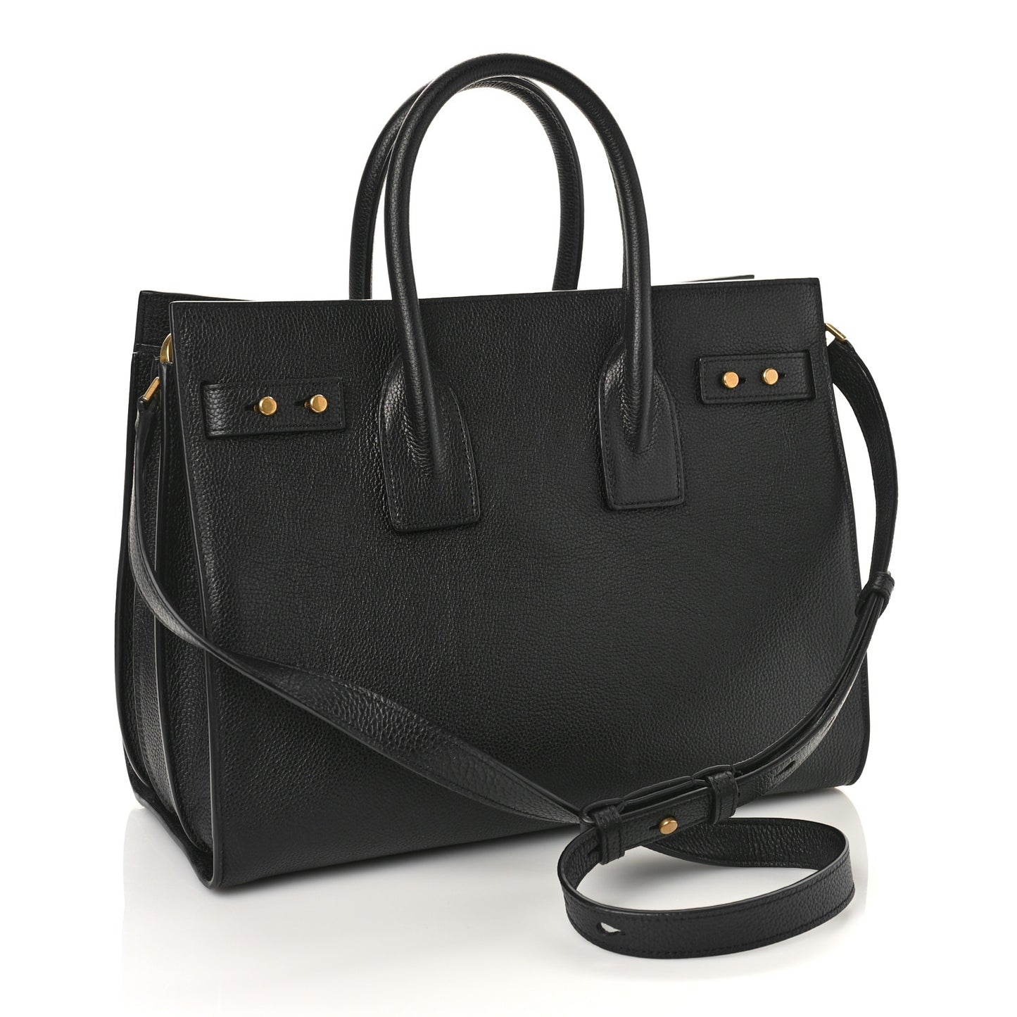 Grained Calfskin Small Supple Sac De Jour Black
