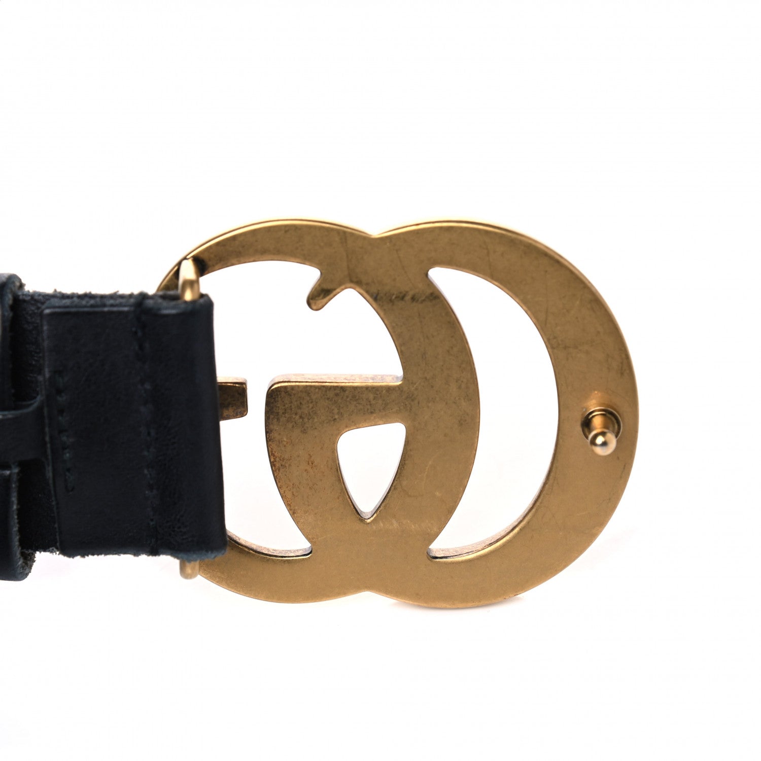Gucci Faded Calfskin Double G 40mm Belt 85 34 Black 8 of 8
