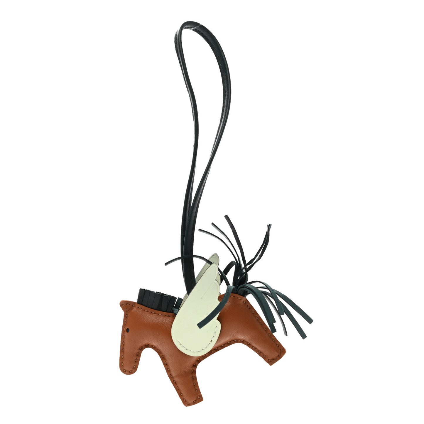 Milo Lambskin Grigri Rodeo Pegase Horse Bag Charm PM Gold Vert Cypress Vert Fizz