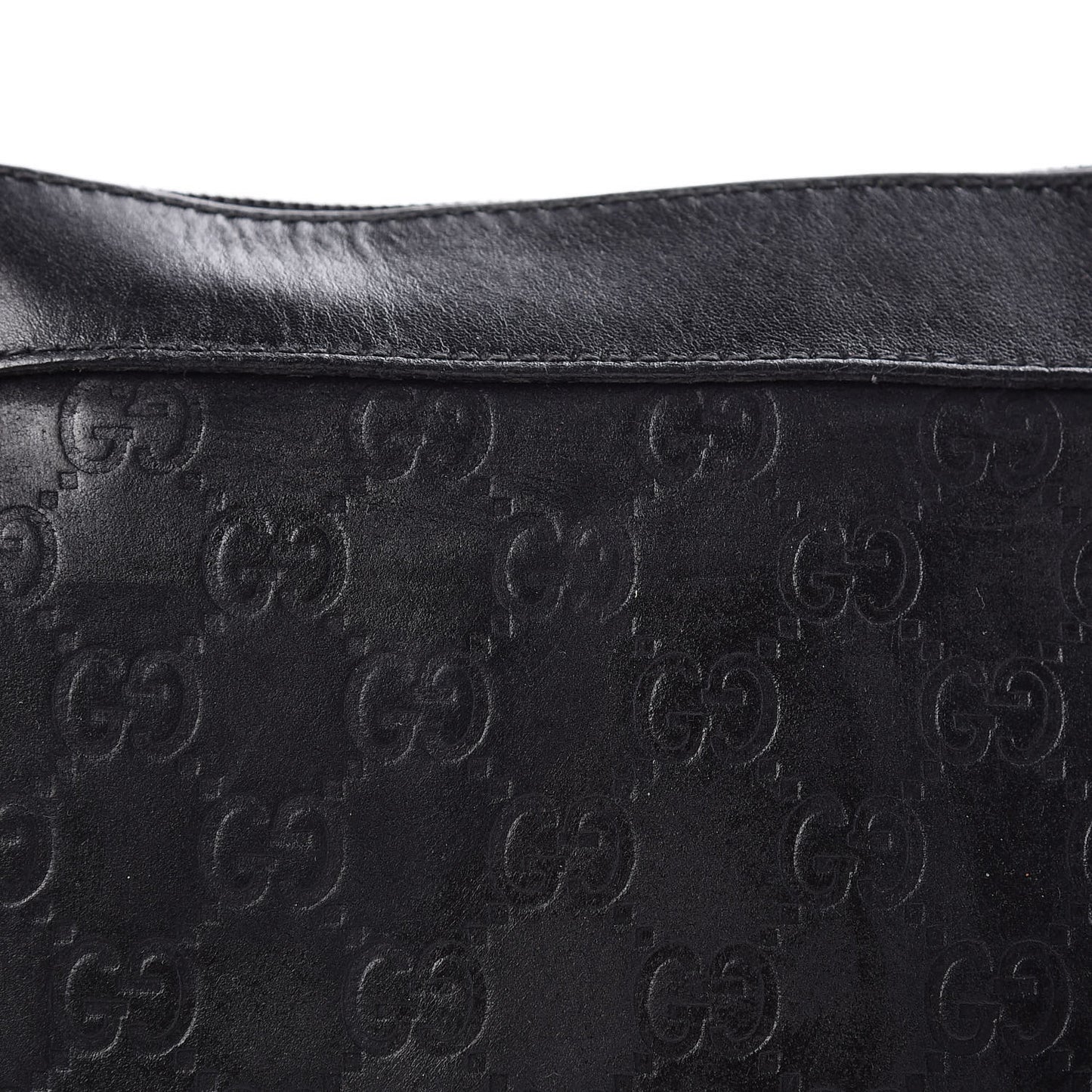 Guccissima Small Flat Messenger Bag Black