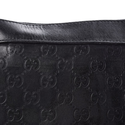 Gucci Guccissima Small Flat Messenger Bag Black 12 of 14