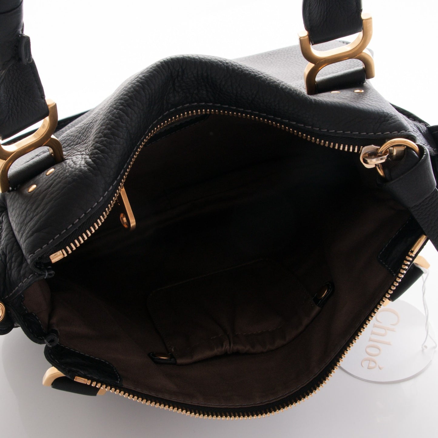 Calfskin Medium Marcie Satchel Black