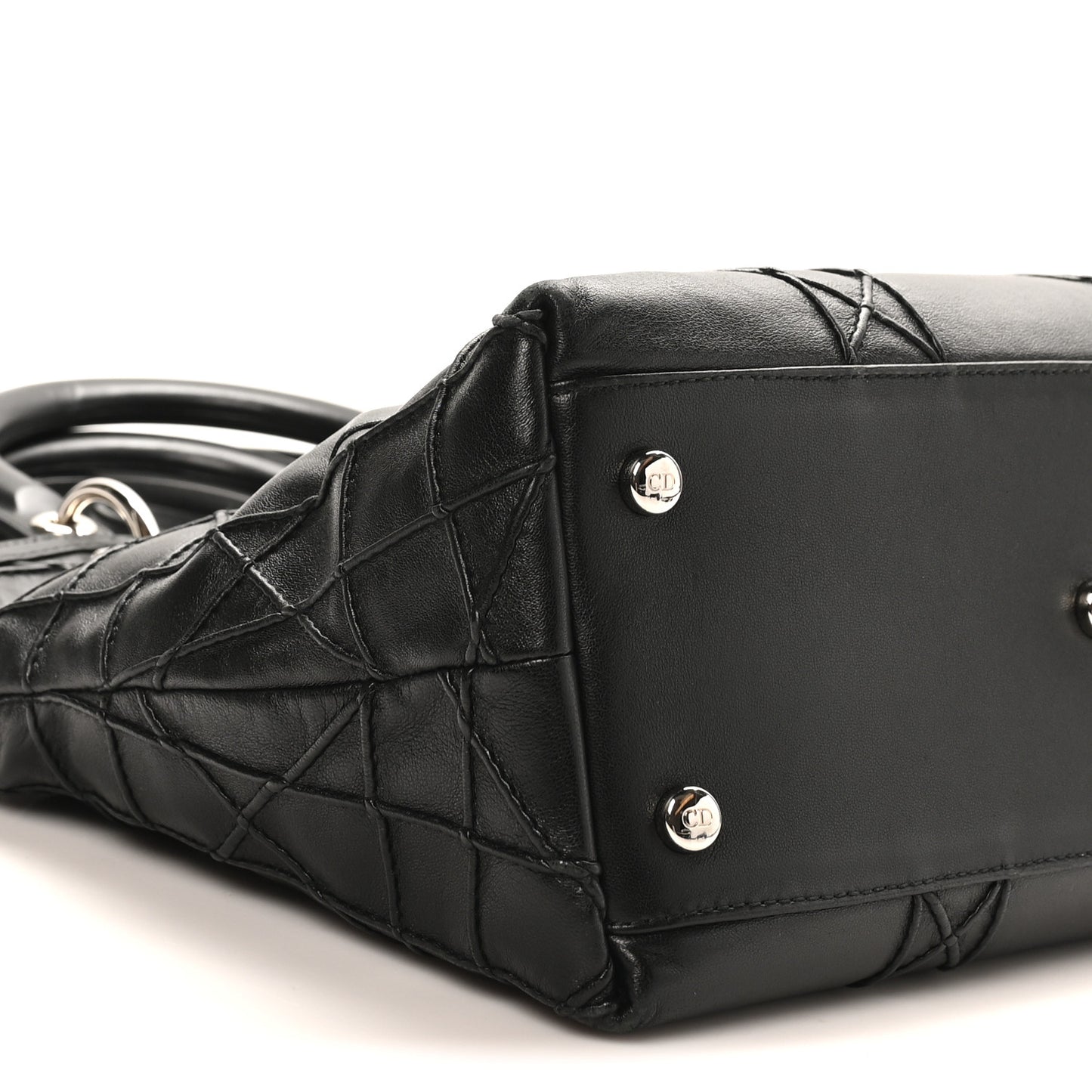 Lambskin Cannage Medium Granville Tote Black