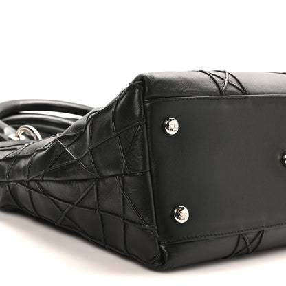 Christian Dior Lambskin Cannage Medium Granville Tote Black 11 of 12