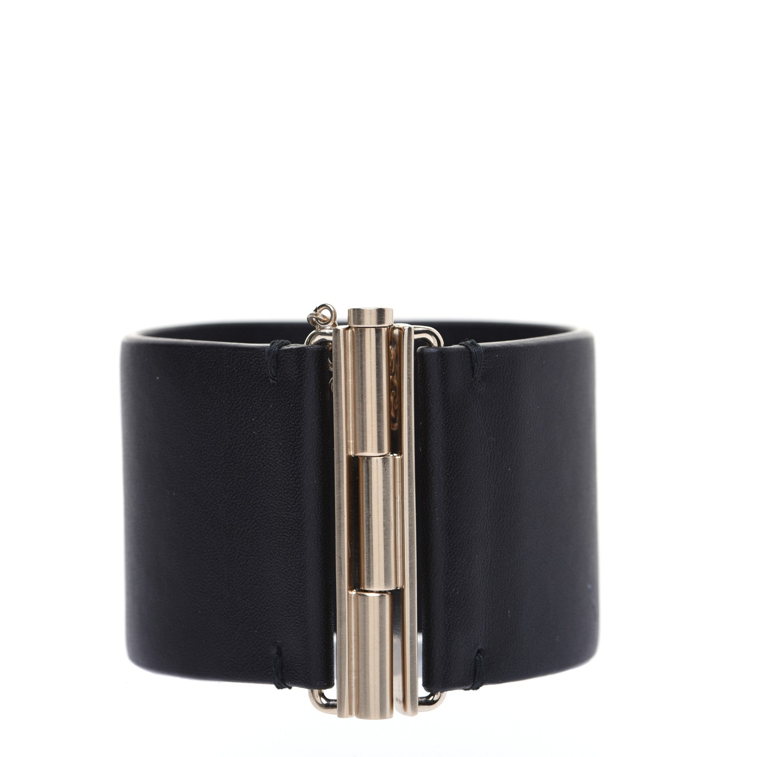Chanel Calfskin CC Wide Cuff Black 3 of 7