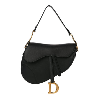 Christian Dior Grained Calfskin Saddle Bag Black 1 of 17